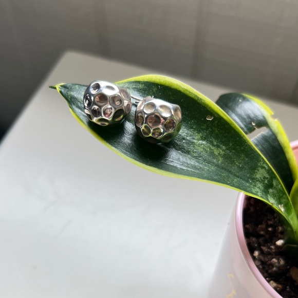 Real 925 Sterling Silver huggie style hoop earrings - Picture 3 of 6